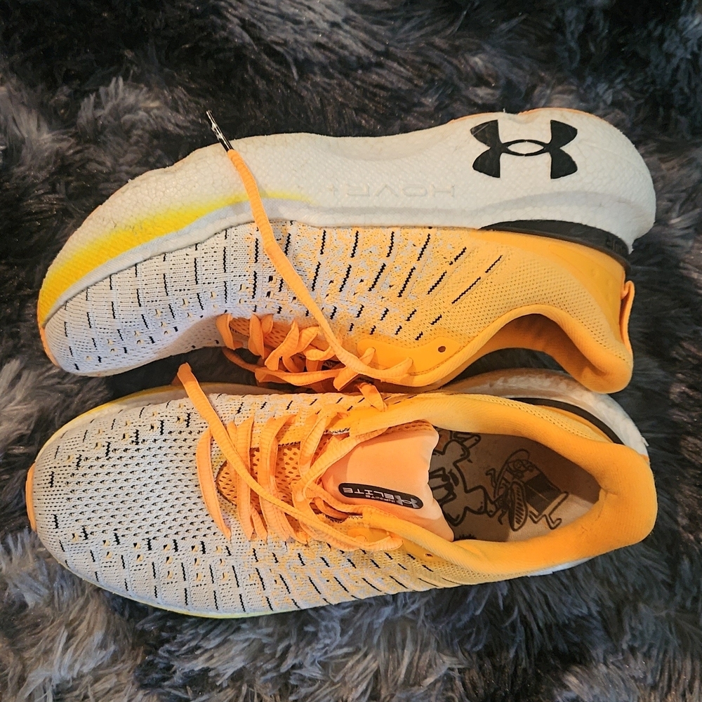 Under Armour HOVR Orange and White Sneakers